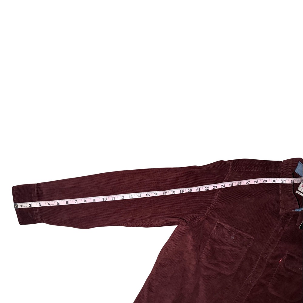 Levi's The Worker Relaxed Fit Corduroy Shirt Mens XL Burgundy NWT - Picture 9 of 9